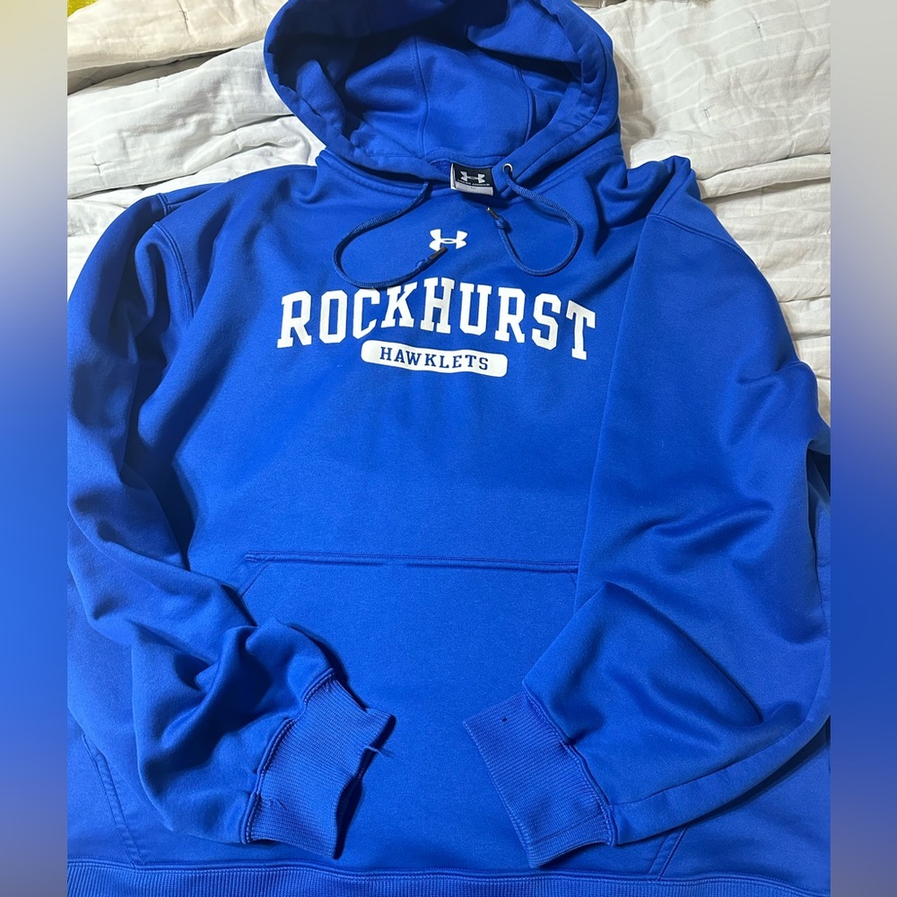 UNDER ARMOUR L royal blue Rockhurst hoodie